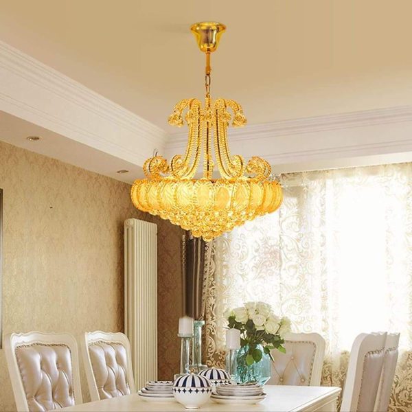 8-light Modern Gold/Silver Vintage Crystal Chandeliers For Living Room - Image 6