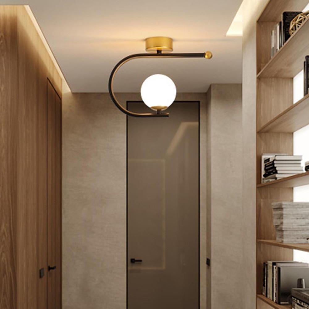 bfbsva1616727765789-7571d6a1-7536-4671-a4fe-dd2805dec635.jpg Black Flush Mount Ceiling Light Curves Globe Traditional Light - Image 1