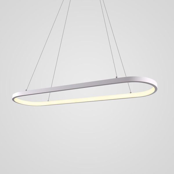 Rectangular Curves Dining Room Chandeliers Metal Modernist Pendant Lighting - Image 8