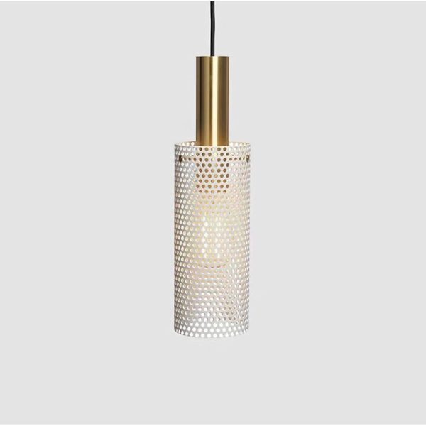 Cylinder Hanging Pendant Lights Metal Modern LED Bedroom Ceiling Lights - Image 11