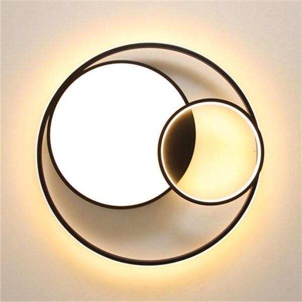 Modern LED Three Circle Ceiling Light Round Flush Mount Lighting Fixture - Image 5