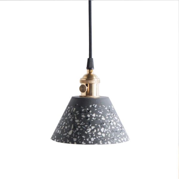 Cone Shaped Design Ceramic Pendant Light Modern Metal LED Ceiling Light - Image 4