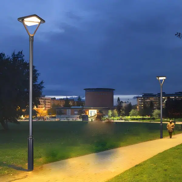 Black LED Solar Lamp Post and Pole Street Lights - Image 2