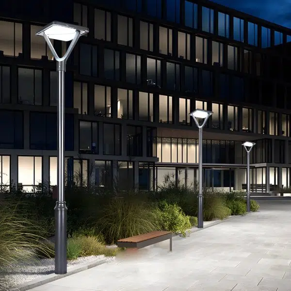 Black LED Solar Lamp Post and Pole Street Lights - Image 4