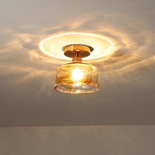 Creative Glass Lantern LED Electroplated Modern Pendant Light Ceiling Lights - Image 5