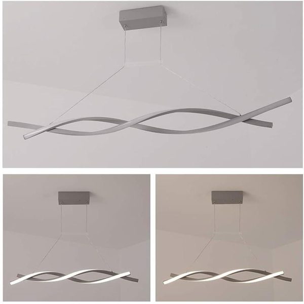 Interwoven Waves LED Modern Pendant Lighting Hanging Lamp Island Lights - Image 11