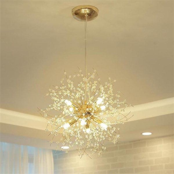 16'' Mini Globe Style Metal Electroplated Chandelier with Centrally Located Lights Enlightening Surroundings - Image 2