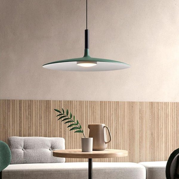 Flat Circular LED Nordic Pendant Lighting Hanging Ceiling Lights - Image 4