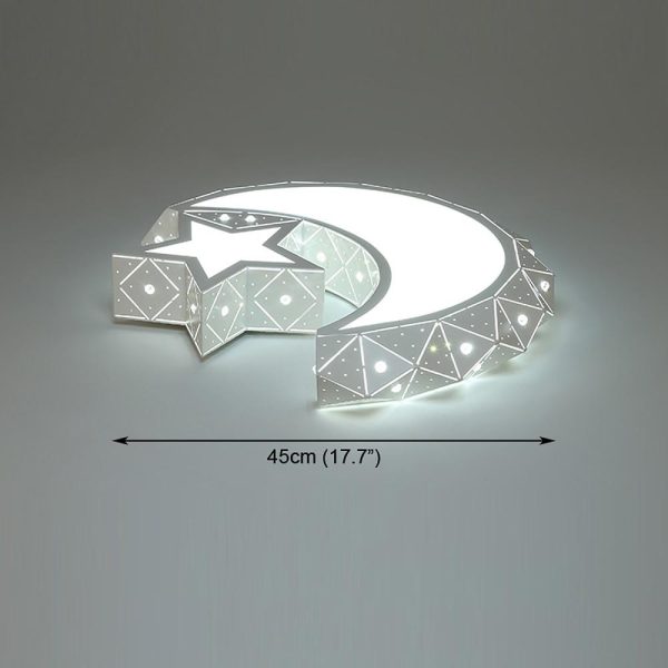 Moon Star Shaped LED Modern Ceiling Lights Flush Mount Lighting Hanging Lamp - Image 9