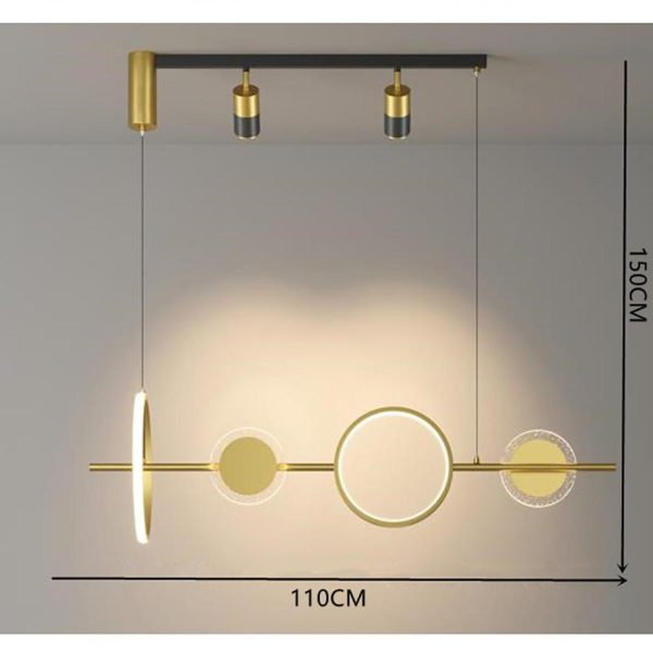 Artistic Circles Linear LED Modern Chandeliers Kitchen Pendant Lighting - Image 6