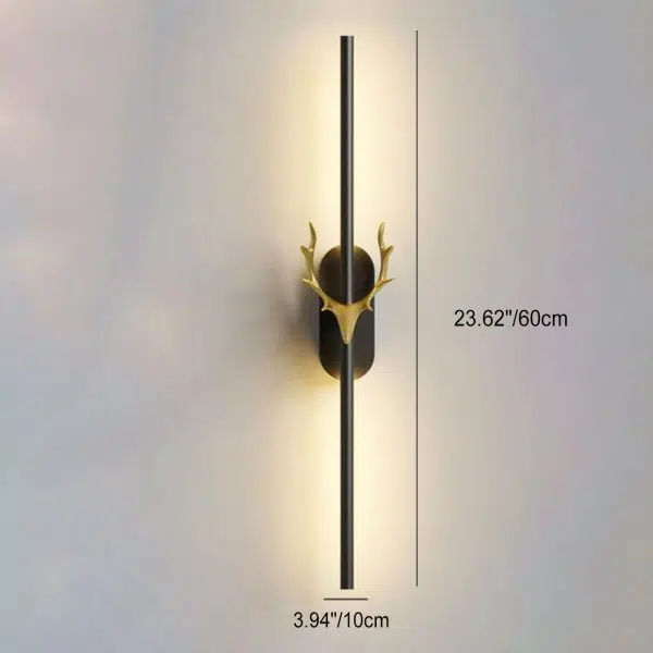 Modern Light Luxury Aluminum Long Strip Antler Shape LED Wall Sconce Lamp - Image 8
