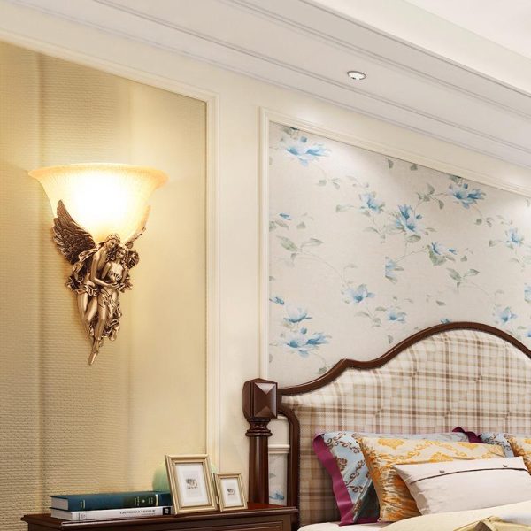 Creative Retro Resin Angels Hugging 1-Light Wall Sconce Lamp - Image 8