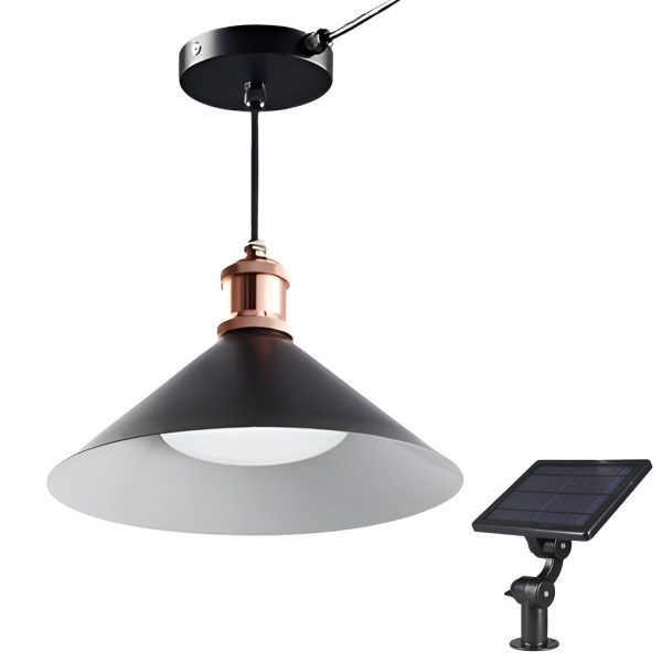 Classic Conical Solar Lights LED Pendant Light Solar Garden Lights Waterproof Hanging Lights - Image 8