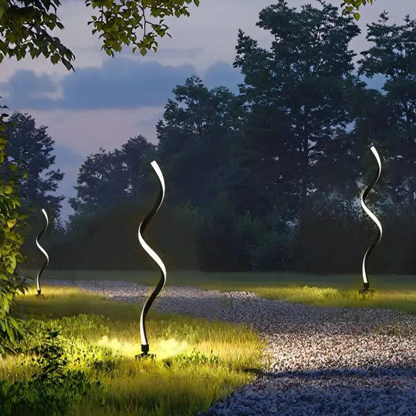 Eco-Friendly Twisted Seaweed Design LED Solar Lawn Lights - Image 4