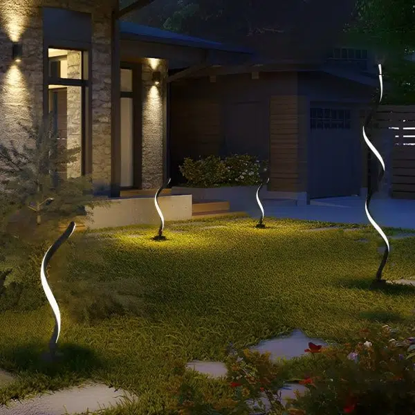 Eco-Friendly Twisted Seaweed Design LED Solar Lawn Lights - Image 6