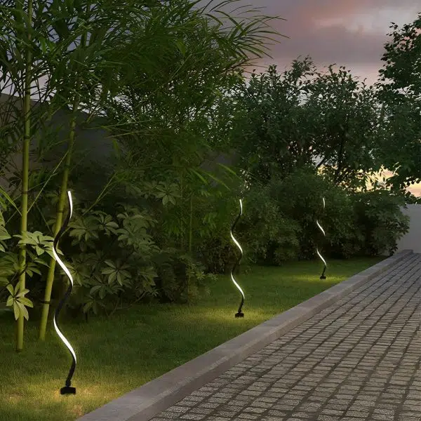 Eco-Friendly Twisted Seaweed Design LED Solar Lawn Lights - Image 2