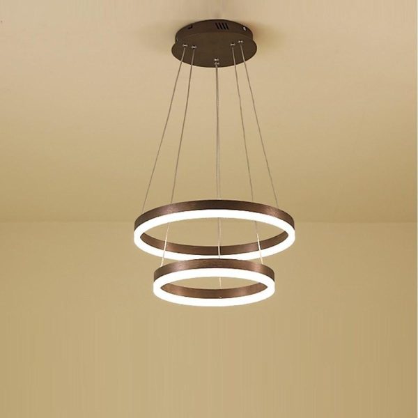 Circle Bedroom Room Chandeliers Modern Aluminum Acrylic Kitchen Ceiling Light - Image 2