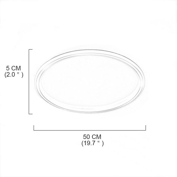 Circular Minimalist Metal Silica Gel LED Flush Mount Ceiling Light for Living Room - Image 6