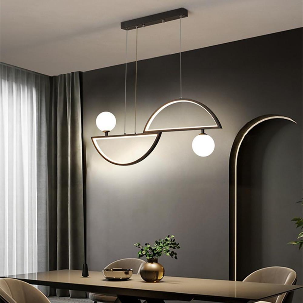 cqhmab1616747172336-be3c0e66-ac8d-470f-bc59-7bcd472fa505.jpg 2 Semi Circles Glass Globes LED Dimmable Modern Pendant Lighting Chandeliers - Image 1