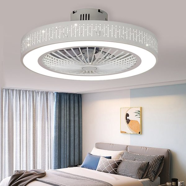 Creative Bladeless Ceiling Fans Light Ceiling Fans with Chandelier Ceiling Fan Lamp - Image 3