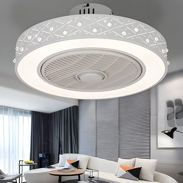 Creative Bladeless Ceiling Fans Light Ceiling Fans with Chandelier Ceiling Fan Lamp - Image 4
