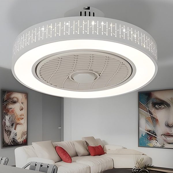 Creative Bladeless Ceiling Fans Light Ceiling Fans with Chandelier Ceiling Fan Lamp - Image 5