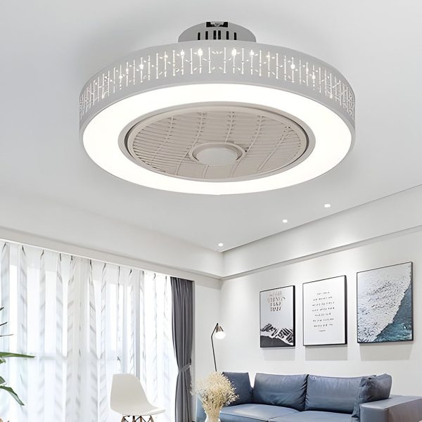 Creative Bladeless Ceiling Fans Light Ceiling Fans with Chandelier Ceiling Fan Lamp - Image 6