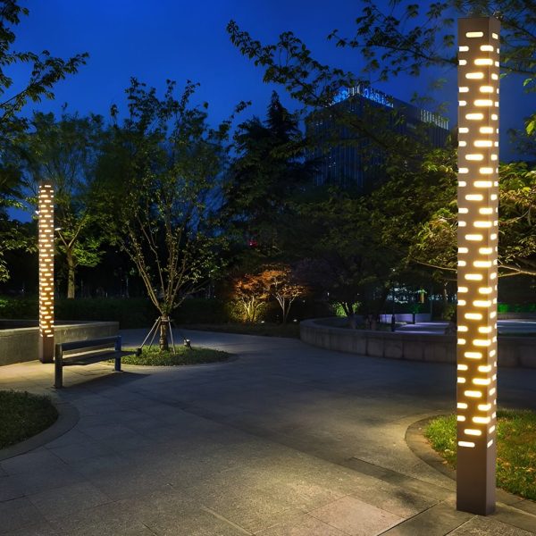 Modern Rectangular Outdoor Pillar Lights - Sleek and Durable - Image 7