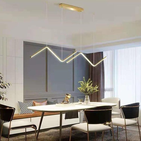 Zigzag Wave Dining Room Pendant Light Nordic Pendant Lighting - Image 3