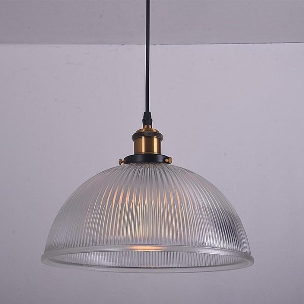 Electroplated Metal Glass Bowl-shaped LED Vintage Pendant Lighting - Image 7