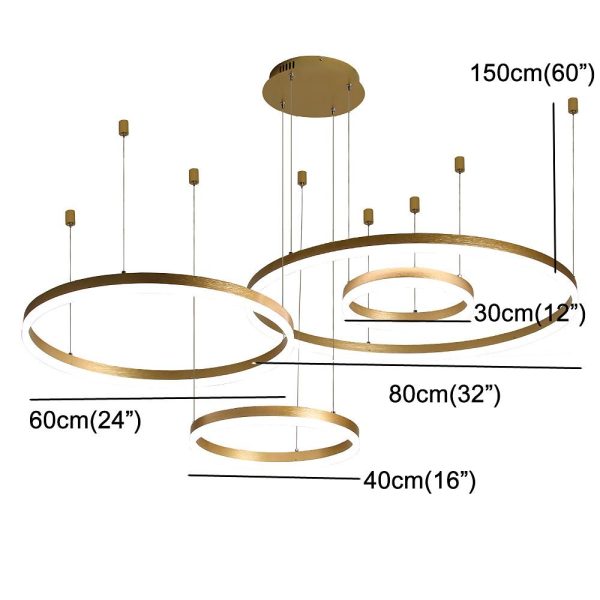 Circle Aluminum Large Chandeliers for High Ceilings Living Room Ceiling Lights - Image 11