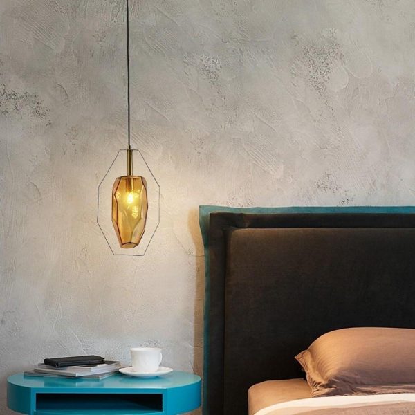 Electroplated Metal Glass LED Nordic Pendant Lighting Kitchen Island Lighting - Image 4