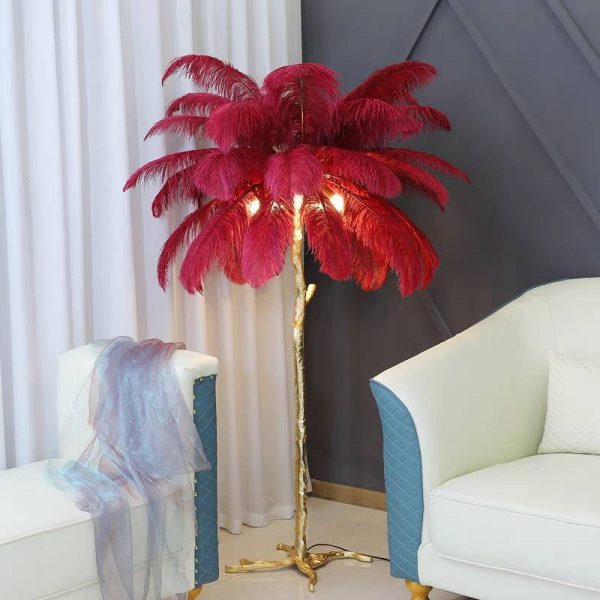 O'Moore Nordic Luxury Unique Ostrich Feather Floor Lamp/Table Lamp - Image 18