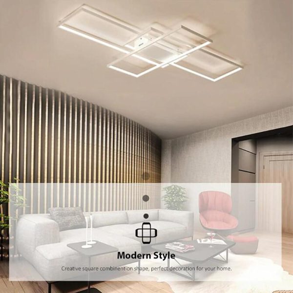 Display Of Rectangles Abstract LED Flush Mount Ceiling Lights for Bedroom - Image 16