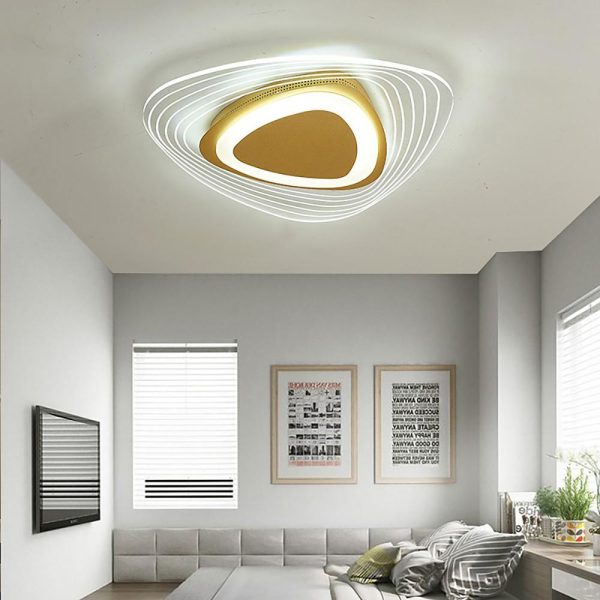 Geometric Shaped LED Striped Decorative Nordic Ceiling Light Flush Mount Lighting - Image 3
