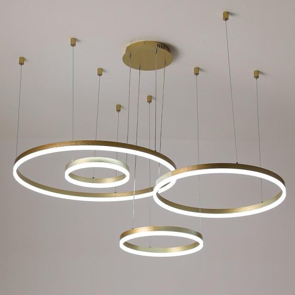 Circle Aluminum Large Chandeliers for High Ceilings Living Room Ceiling Lights - Image 6