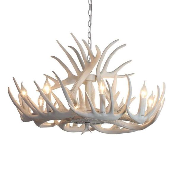 Vintage Antler Chandelier with Candle Lights - 4/6/8 Lights - Image 6