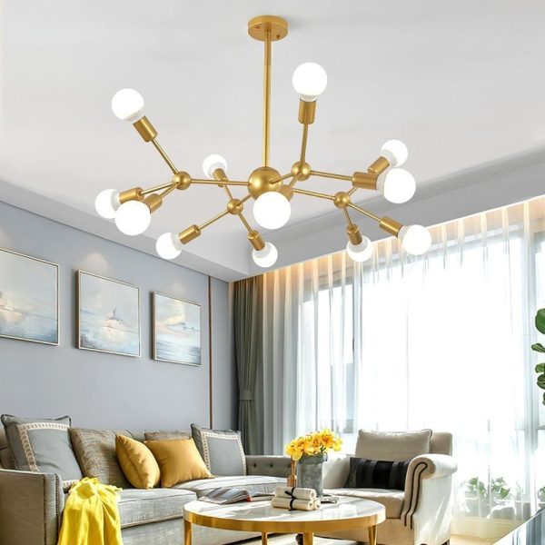 Nordic Sputnik Chandelier Bubble Chandelier Brass Chandelier 12 Bulbs - Image 2