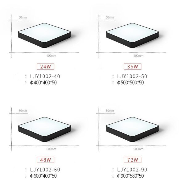 Square LED Flush Mount Light Baby Kids Lights Living Room Bedroom Ceiling Lights - Image 21