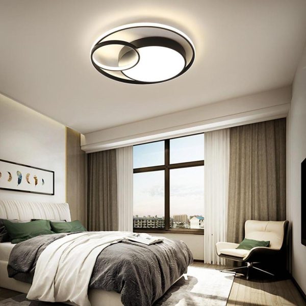 Modern LED Three Circle Ceiling Light Round Flush Mount Lighting Fixture - Image 4
