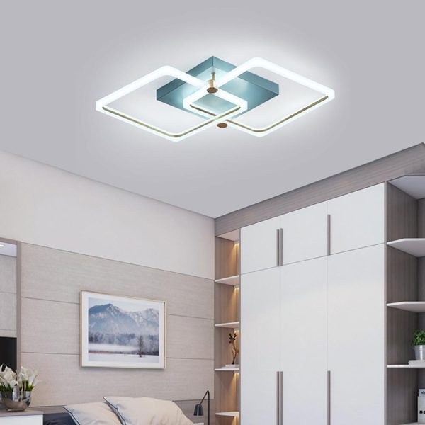 Squares Artistic Dimmable LED Modern Ceiling Lights Flush Mount Lighting - Image 3