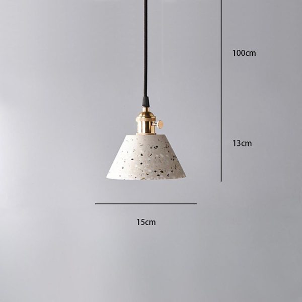 Cone Shaped Design Ceramic Pendant Light Modern Metal LED Ceiling Light - Image 5