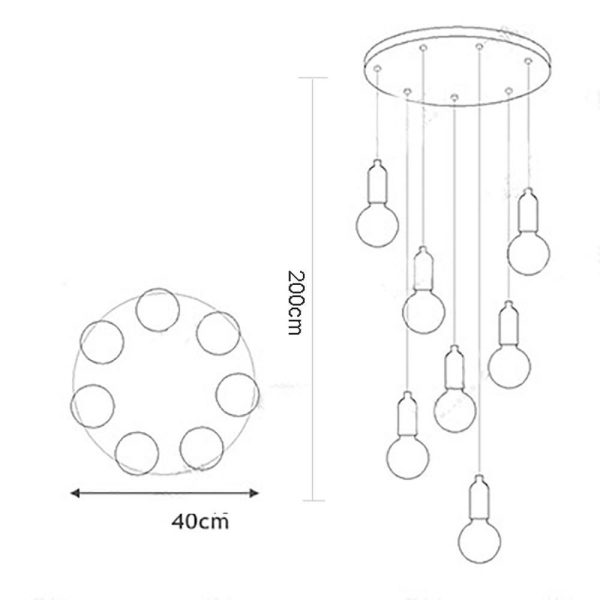 Acrylic Bubble Globe LED Modern Pendant Light Hanging Lamp Island Lights - Image 12