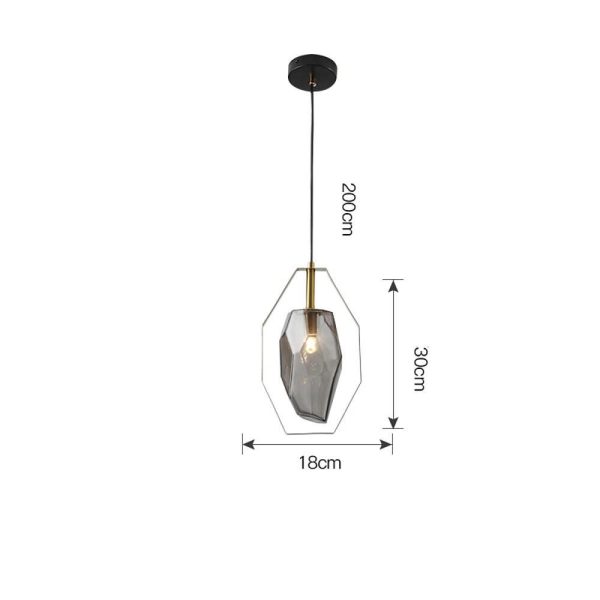 Electroplated Metal Glass LED Nordic Pendant Lighting Kitchen Island Lighting - Image 6