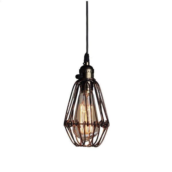 Nordic Vintage Metal Lantern Pendant Light LED Industrial Ceiling Light - Image 2