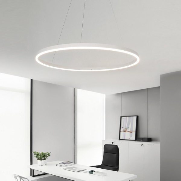 Geometric Slimline Circular Pendant Entry Light Dimmable Ceiling Light - Image 4