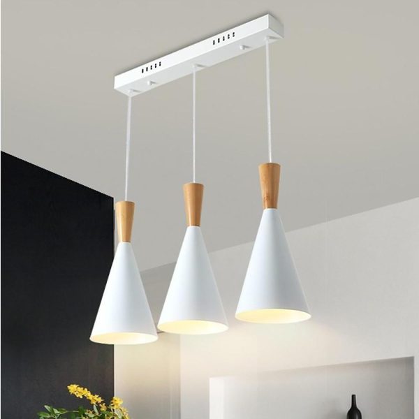Cone Shaped Metal Modern Island White Pendant Light Ceiling Light - Image 3