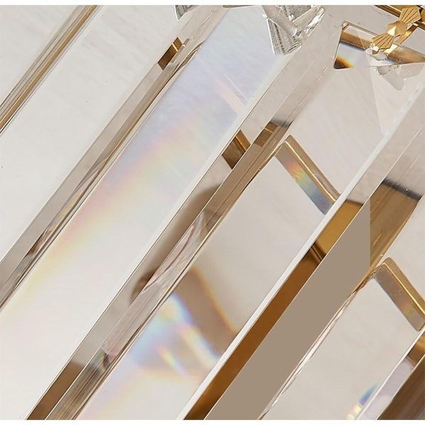 Candelabra Flush Mount Ceiling Light Metal Crystal Unique LED Light - Image 10