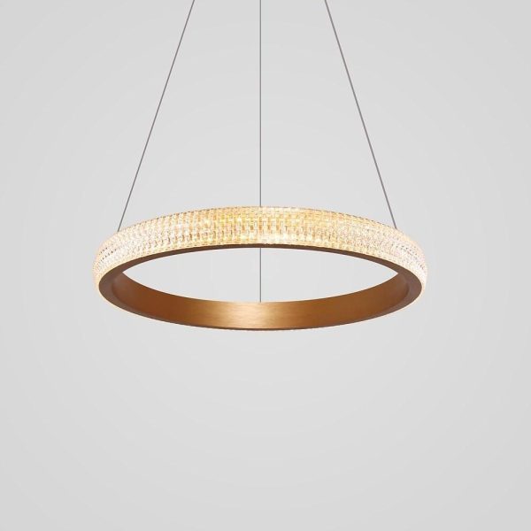 Circular Design LED Gold Modern Chandeliers Kitchen Pendant Lighting - Image 4