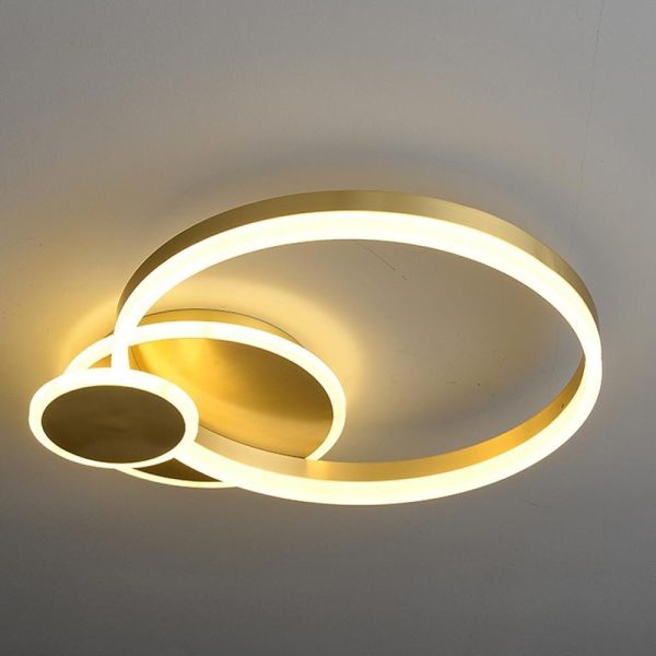 Overlapping Circles Flush Mount Ceiling Light Metal Artistic LED Light - Image 2